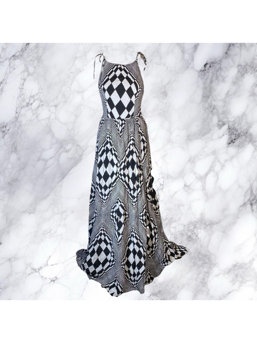 Asos Floor Length Optical Illusion Dress